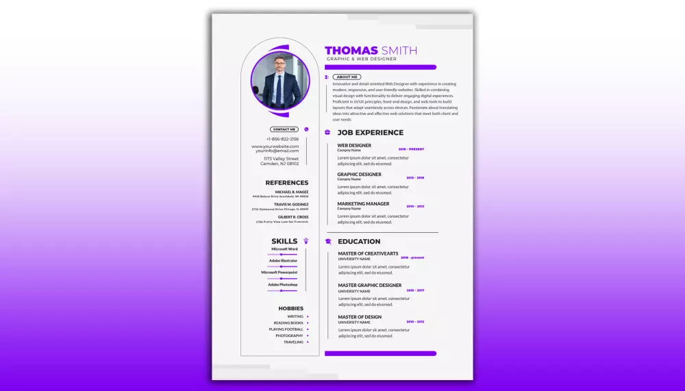 تصميم سيرة ذاتية CV بشكل احترافي وجذاب بالعربية و الانجليزية