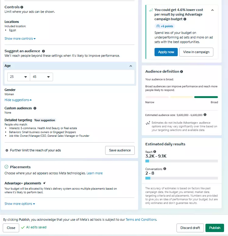 إدارة وإنشاء حملة إعلانية واحدة احترافية على Facebook & Instagram