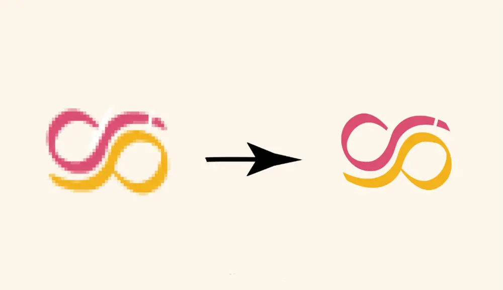 إعادة رسم اللوغو بجودة عالية vector