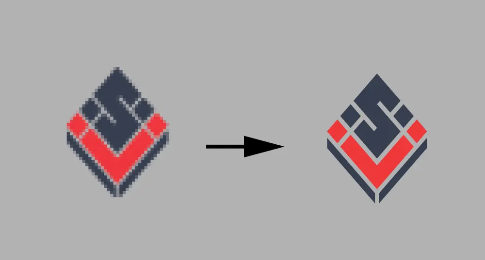 إعادة رسم اللوغو بجودة عالية vector