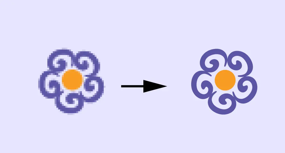 إعادة رسم اللوغو بجودة عالية vector