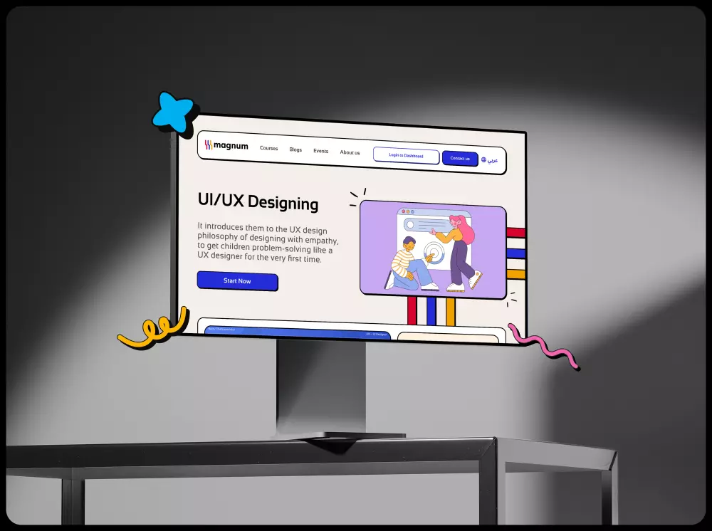 تصميم واجهات UI/UX لصفحات Landing Page & dashboard