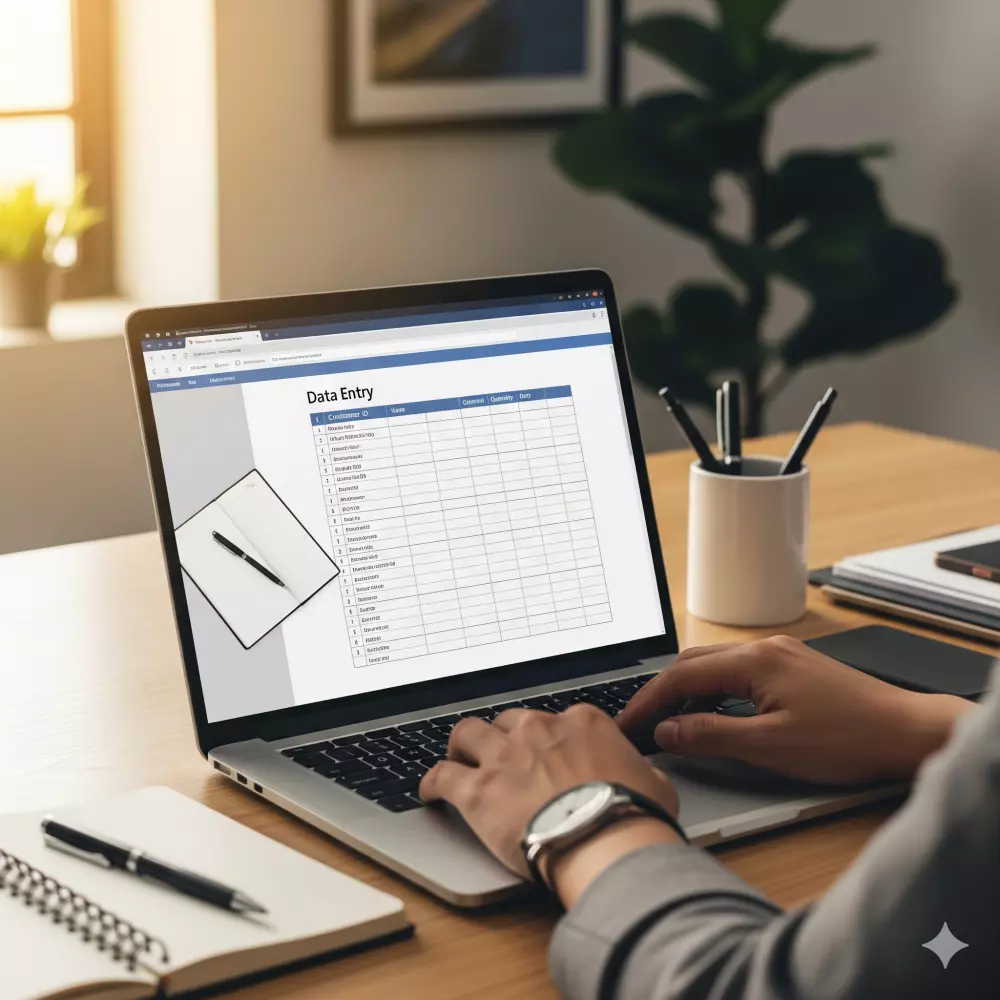 تفريغ محتوي يدوي Data entry الي ملف word - excel