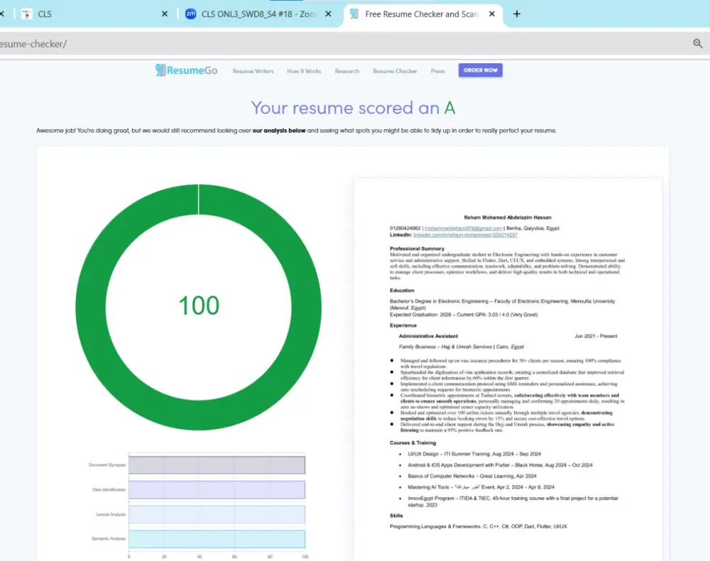 إعداد سيرة ذاتية احترافية (CV) تنجح فى اختبار ATS بنسبة 100%