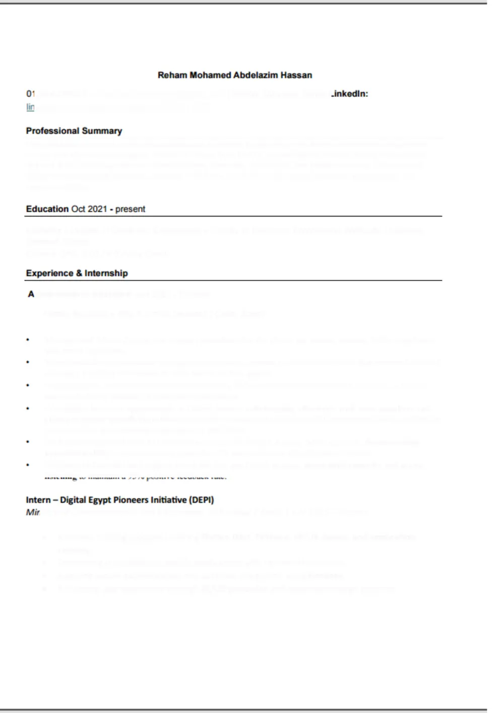 إعداد سيرة ذاتية احترافية (CV) تنجح فى اختبار ATS بنسبة 100%