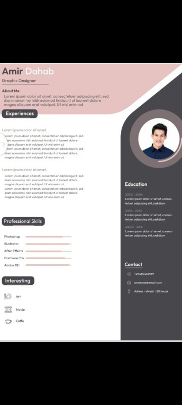 تصميم وكتابة سيره ذاتيه احترافيه