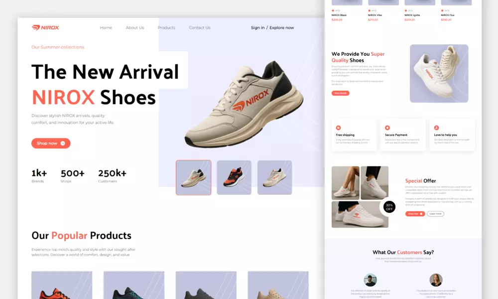 برمجة وتصميم صفحة هبوط احترافية تزود مبيعاتك وتخلي مشروعك يبان بشكل استثنائي