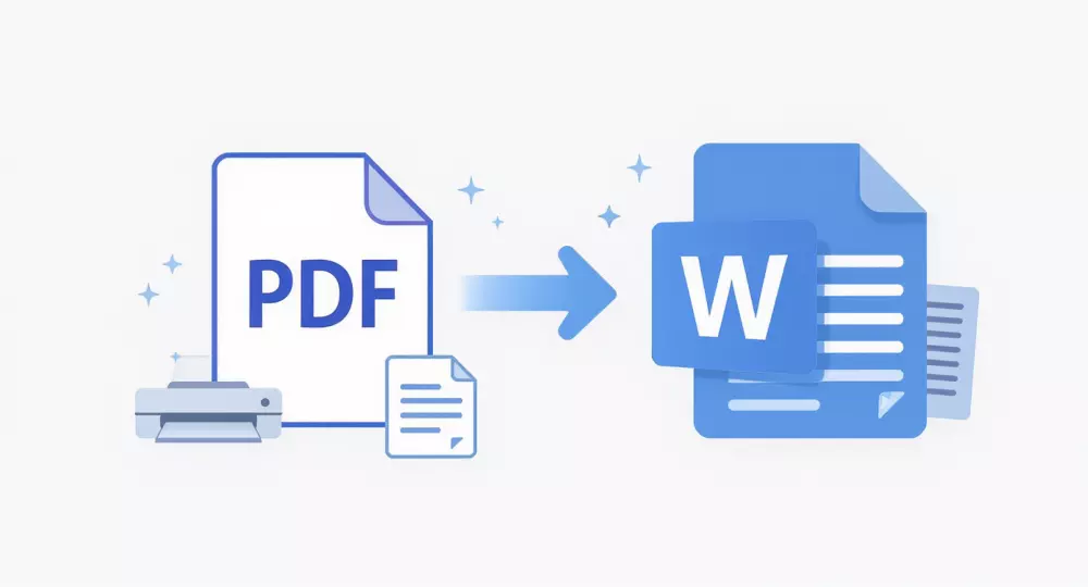 تفريغ وتنسيق ملفات PDF أو أوراق مسحوبة بالسكانر إلى Word