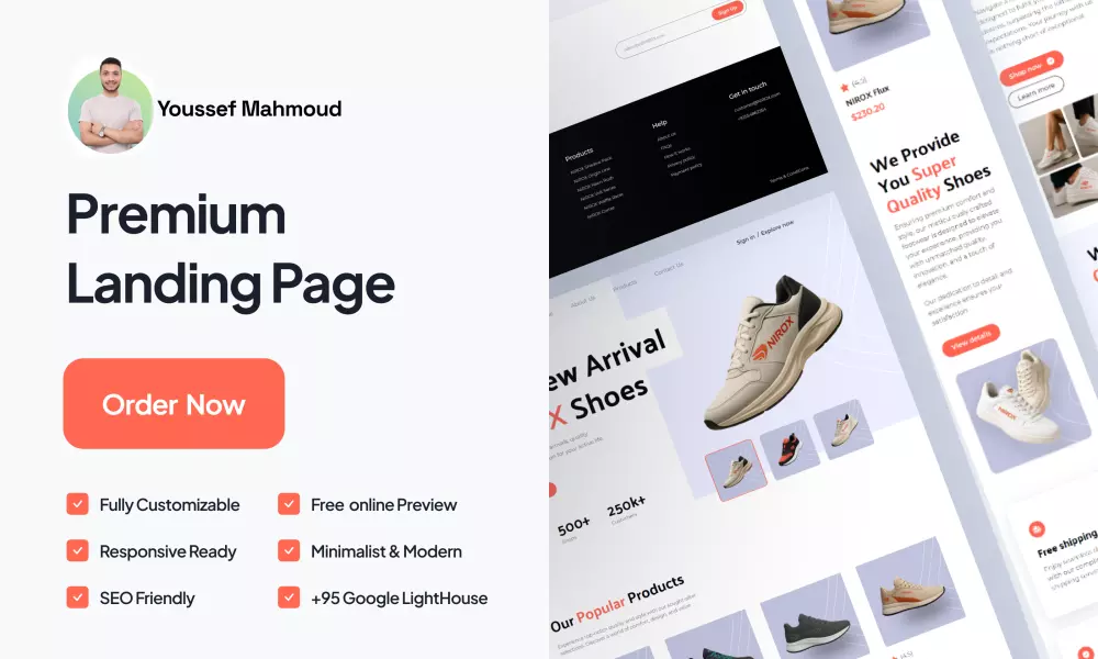 برمجة وتصميم صفحة هبوط احترافية تزود مبيعاتك وتخلي مشروعك يبان بشكل استثنائي