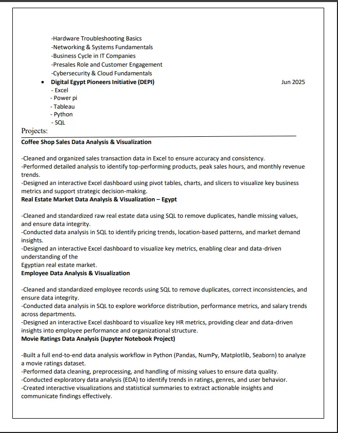 إنشاء سيرة ذاتية احترافية متوافقة مع أنظمة التتبع (ATS) بصيغة جاهزة للتقديم