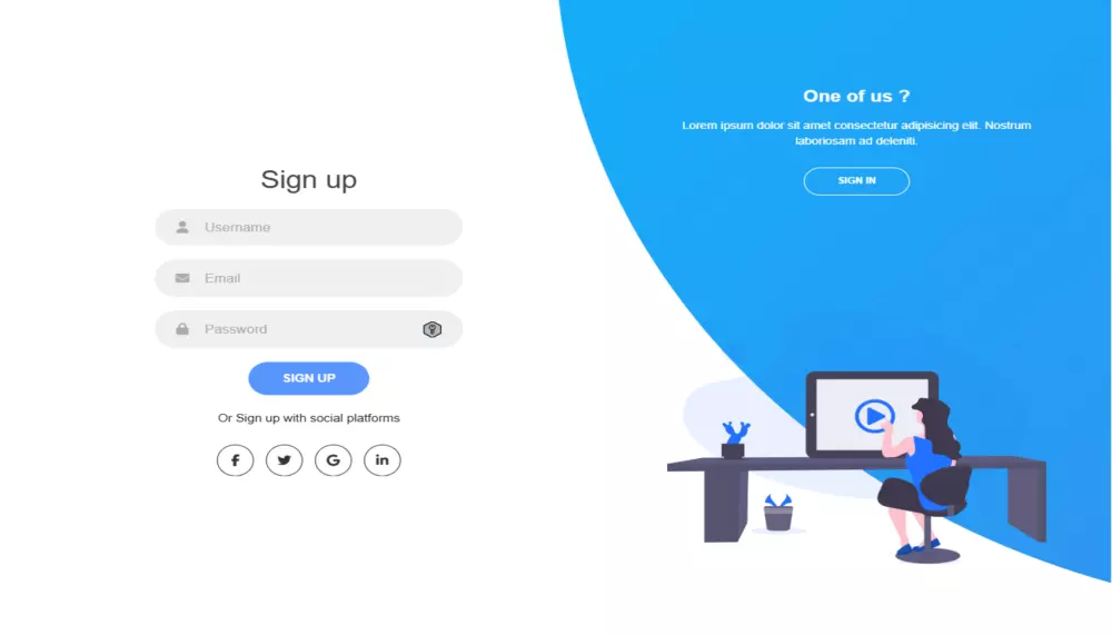 إنشاء نموذج تسجيل دخول وتسجيل مستخدم باستخدام JavaScript