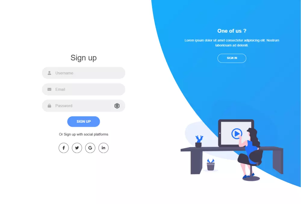إنشاء نموذج تسجيل دخول وتسجيل مستخدم باستخدام JavaScript