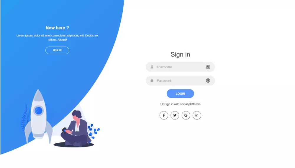 إنشاء نموذج تسجيل دخول وتسجيل مستخدم باستخدام JavaScript