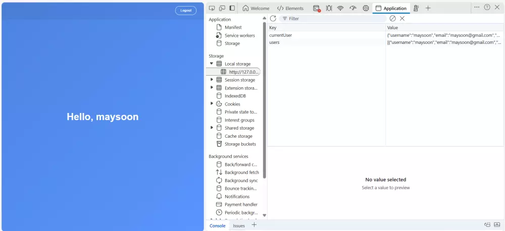 إنشاء نموذج تسجيل دخول وتسجيل مستخدم باستخدام JavaScript