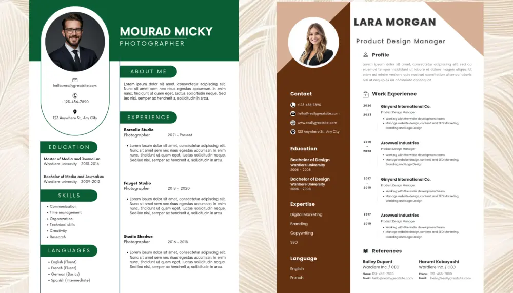 تصميم سيرة ذاتية بطريقة احترافية