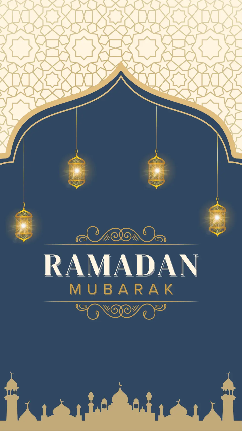 تصميم  بطاقات تهنئة رمضانية باحترافية ولمسة عصرية