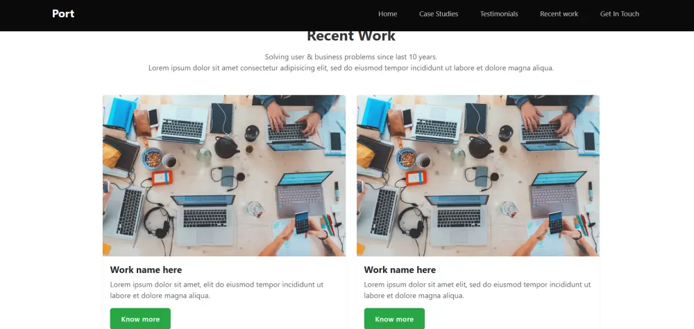 تصميم بورتفوليو احترافي شخصي باستخدام HTML, CSS, Bootstrap