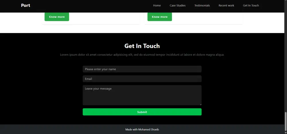 تصميم بورتفوليو احترافي شخصي باستخدام HTML, CSS, Bootstrap