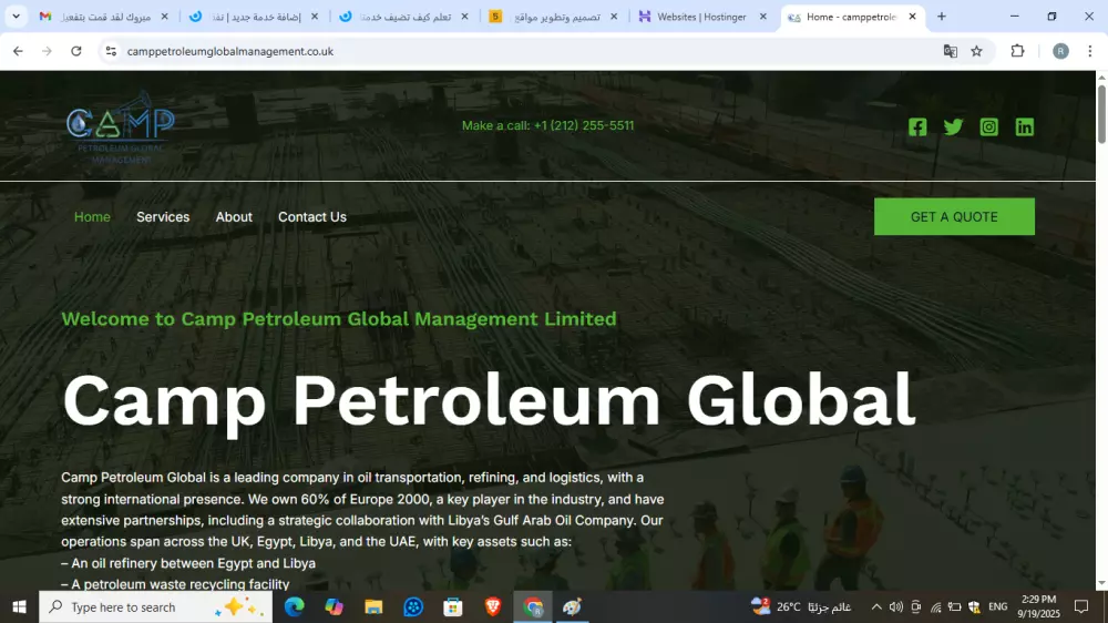 تصميم وتطوير مواقع ويب بلغات برمجه (frontend +backend)