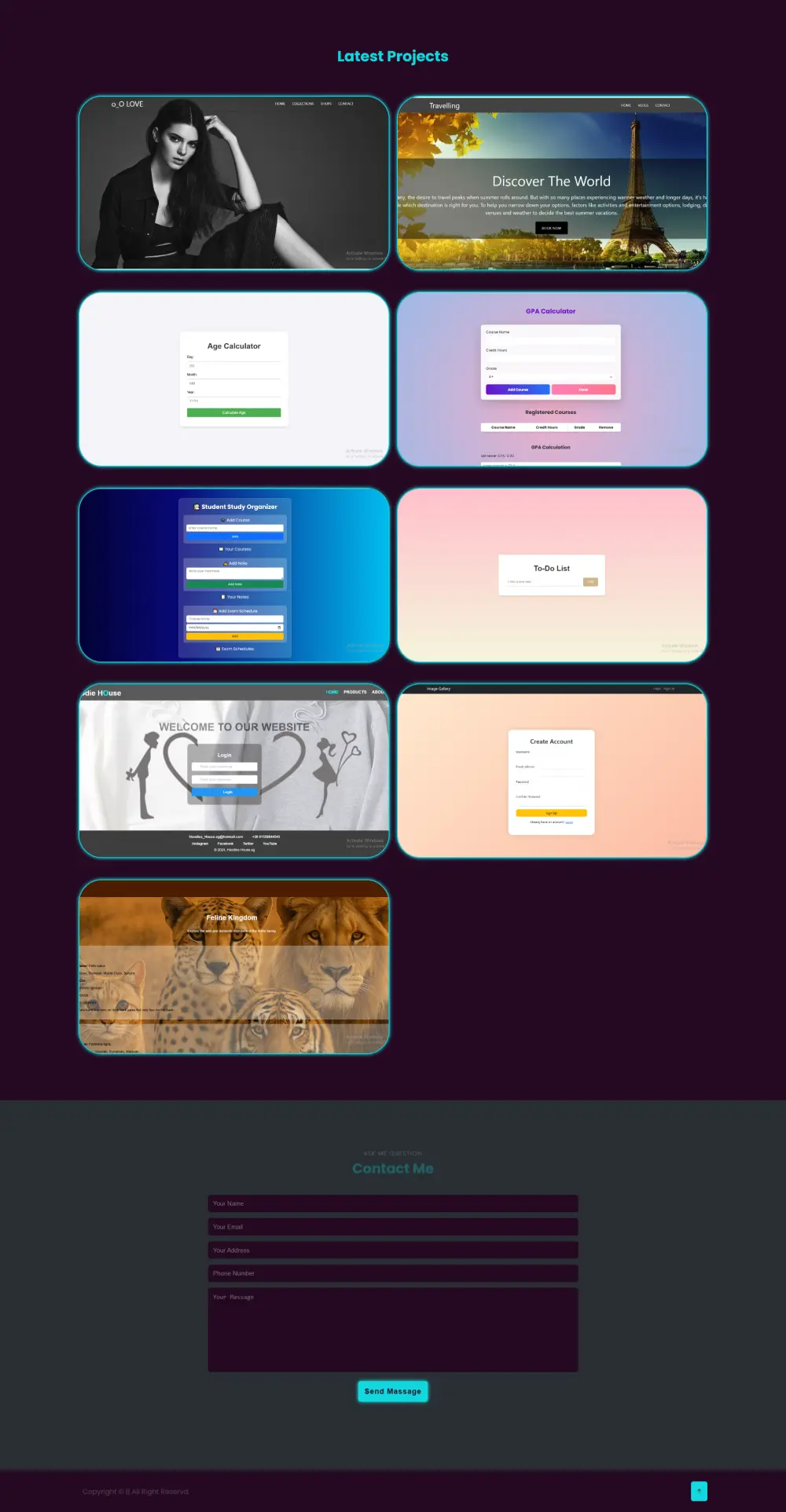 تصميم وتطوير بورتفوليو احترافي