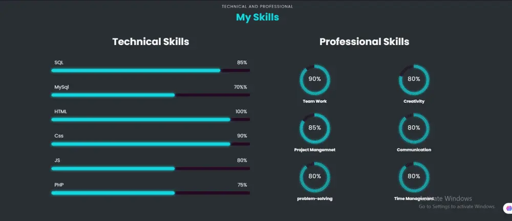 تصميم وتطوير بورتفوليو احترافي