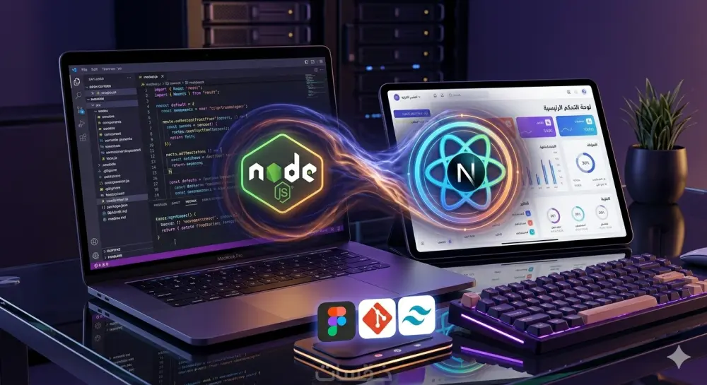 تطوير وبرمجة تطبيقات ويب حديثة (Full Stack) باستخدام React و Node.js
