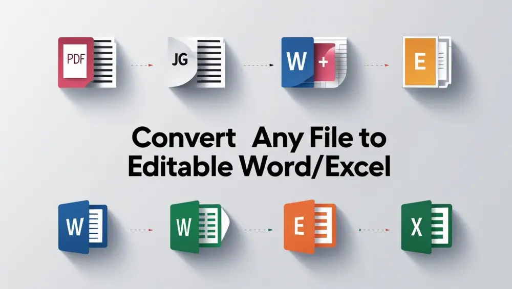 تحويل الملفات من PDF إلى Word أو من أي صيغة إلى أخرى باحترافية وسرعة