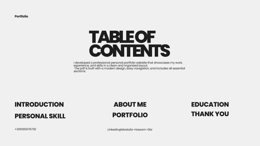 خدمة تصميم عروض البوربوينت الاحترافية (PowerPoint Portfolio Design Service)