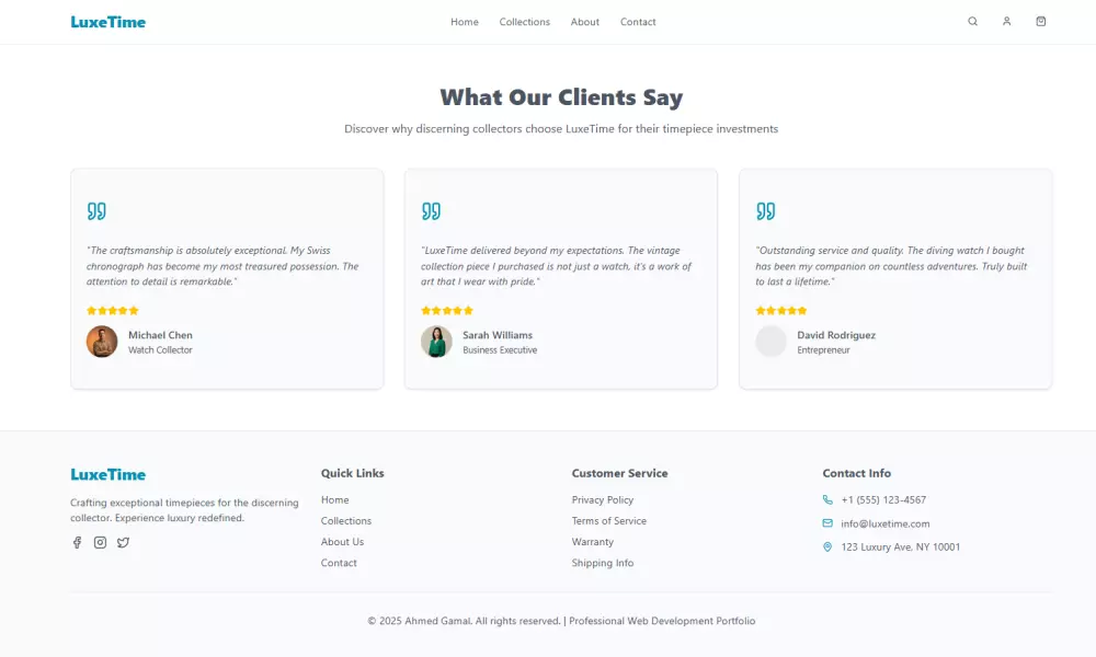 تصميم صفحة هبوط احترافية لمشروعك (Landing Page) 3 اقسام