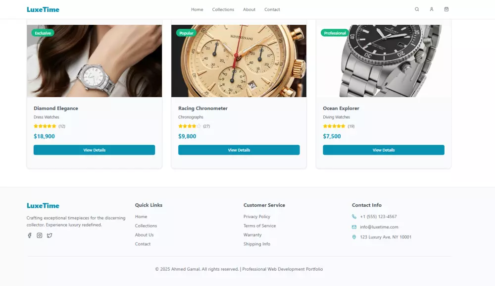 تصميم صفحة هبوط احترافية لمشروعك (Landing Page) 3 اقسام