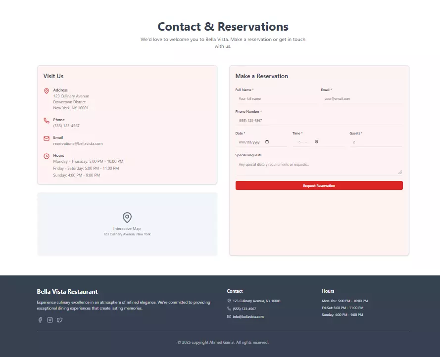 تصميم صفحة هبوط احترافية لمشروعك (Landing Page) 3 اقسام