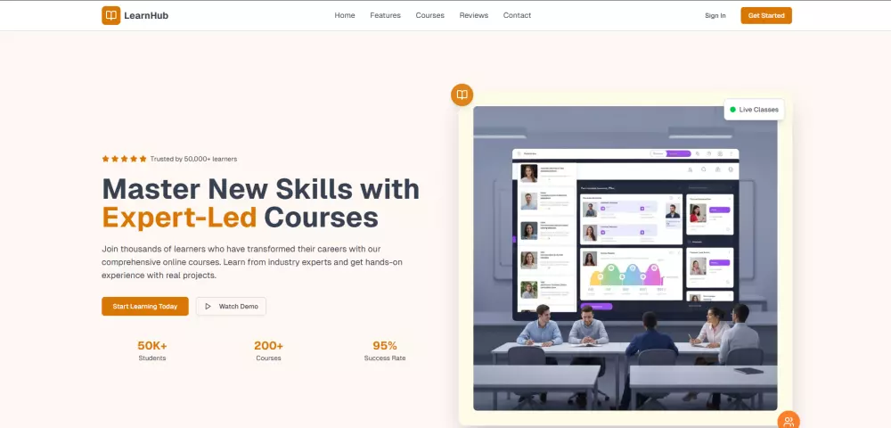 تصميم صفحة هبوط احترافية لمشروعك (Landing Page) 8 اقسام + لغتين