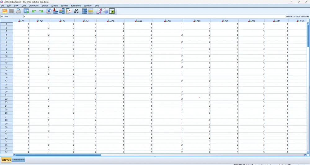 تحليل الاحصائي لعمل spss