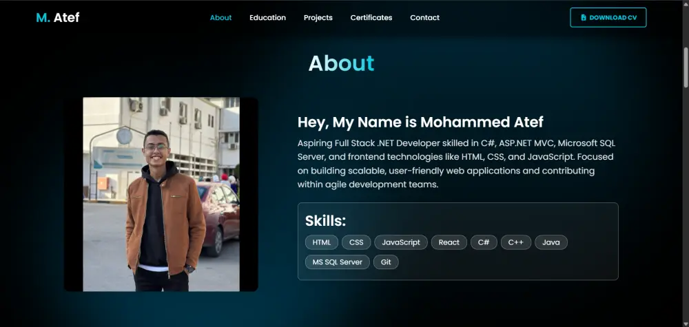 إنشاء بورتفوليو شخصي احترافي.