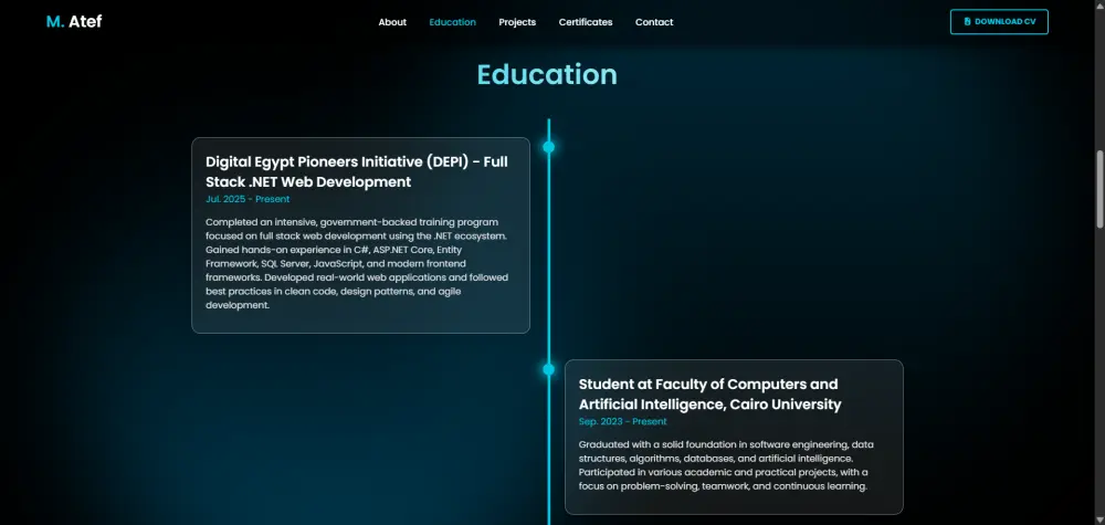 إنشاء بورتفوليو شخصي احترافي.