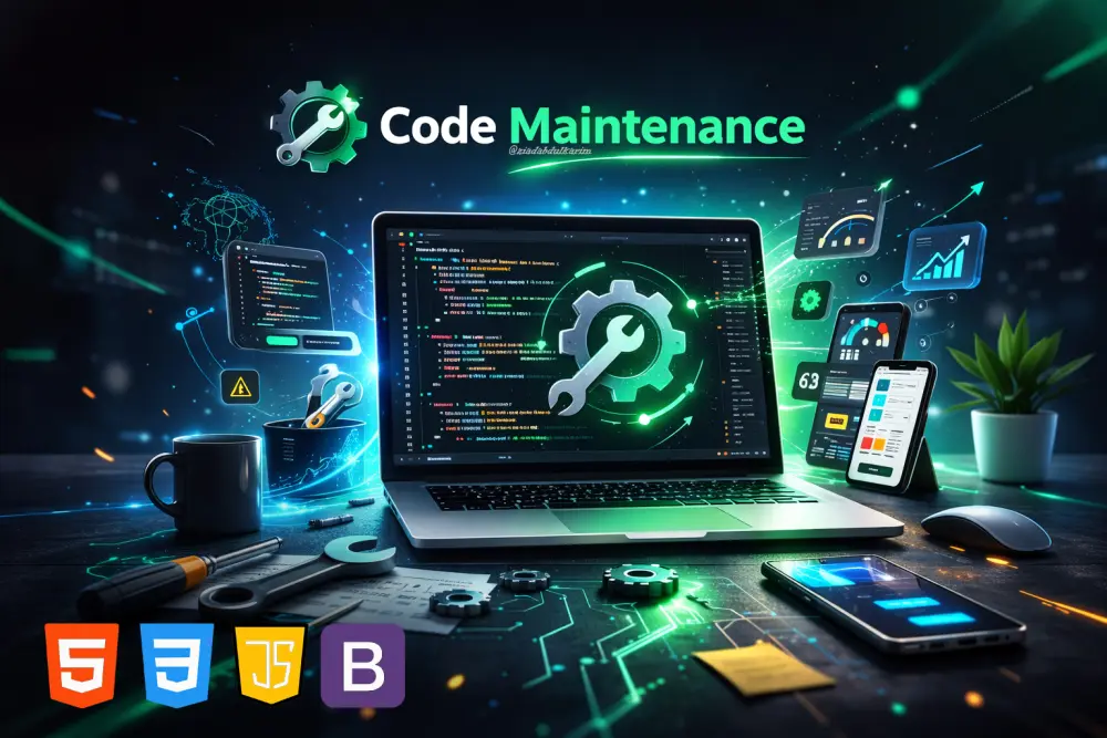 صيانة وتعديل أكواد المواقع (HTML / CSS / JS / Bootstrap)