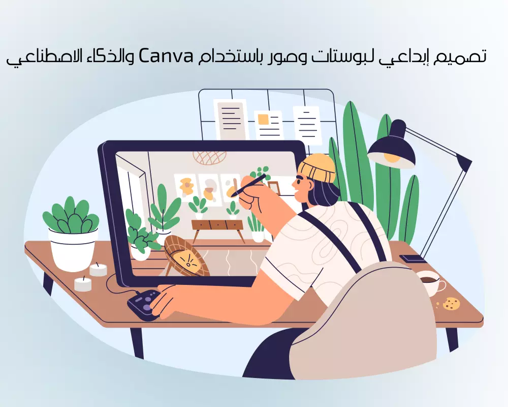 تصميم إبداعي لبوستات وصور باستخدام Canva والذكاء الاصطناعي