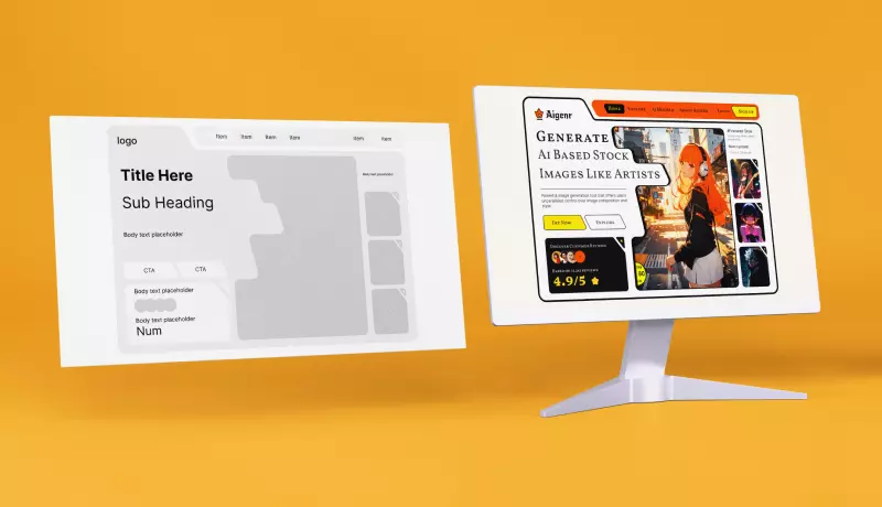 تصميم واجهات مواقع عصرية ومتجاوبة (UI/UX)