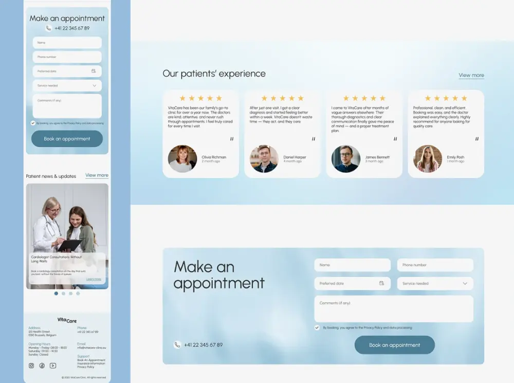 تحويل تصميم Figma / PSD إلى موقع تفاعلي