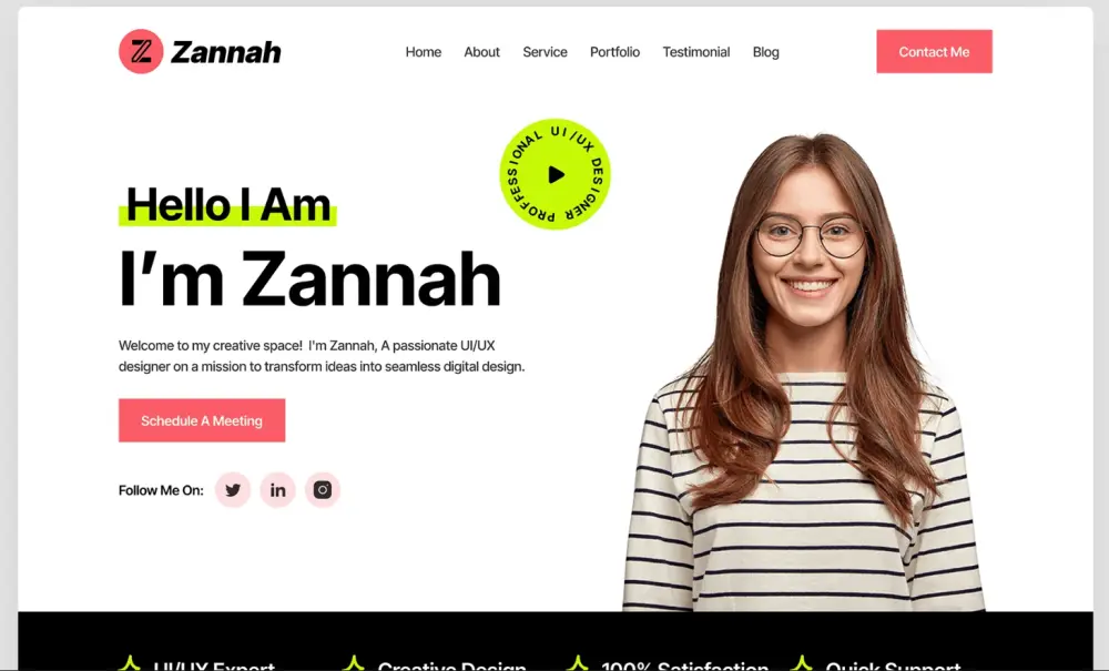 تصميم وبرمجة موقع بورتفوليو (Portfolio) شخصي