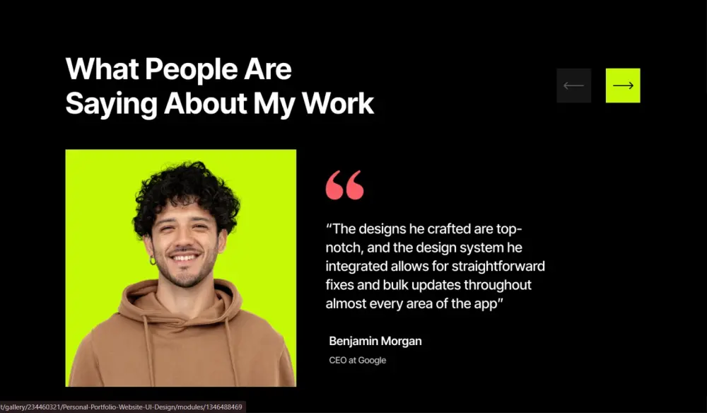 تصميم وبرمجة موقع بورتفوليو (Portfolio) شخصي