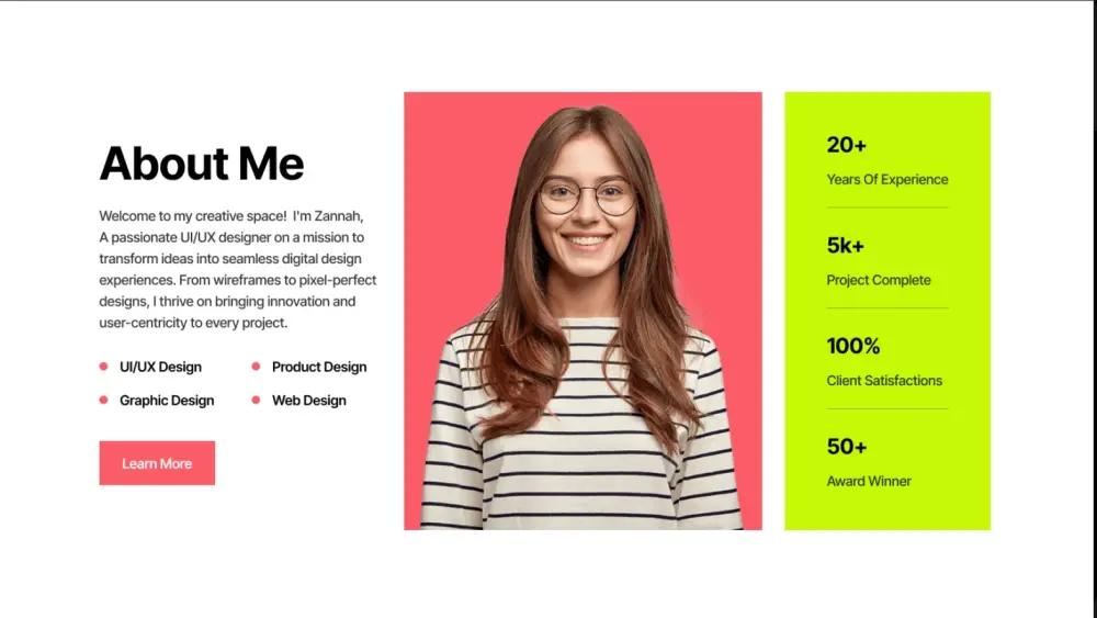 تصميم وبرمجة موقع بورتفوليو (Portfolio) شخصي