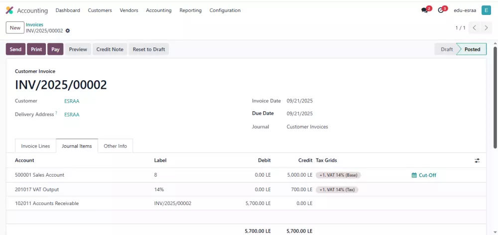 إعداد وتخصيص وحدة محاسبة أو مخازن في نظام odoo