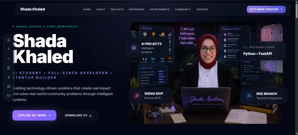 تصميم وتطوير موقع Portfolio احترافي للمطورين والطلاب وأصحاب الأعمال