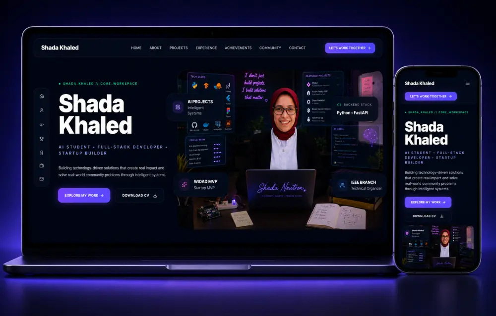 تصميم وتطوير موقع Portfolio احترافي للمطورين والطلاب وأصحاب الأعمال