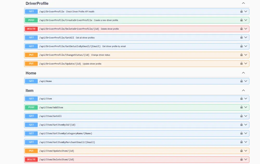 نظام شبيه بأوبر (Uber System Web API)