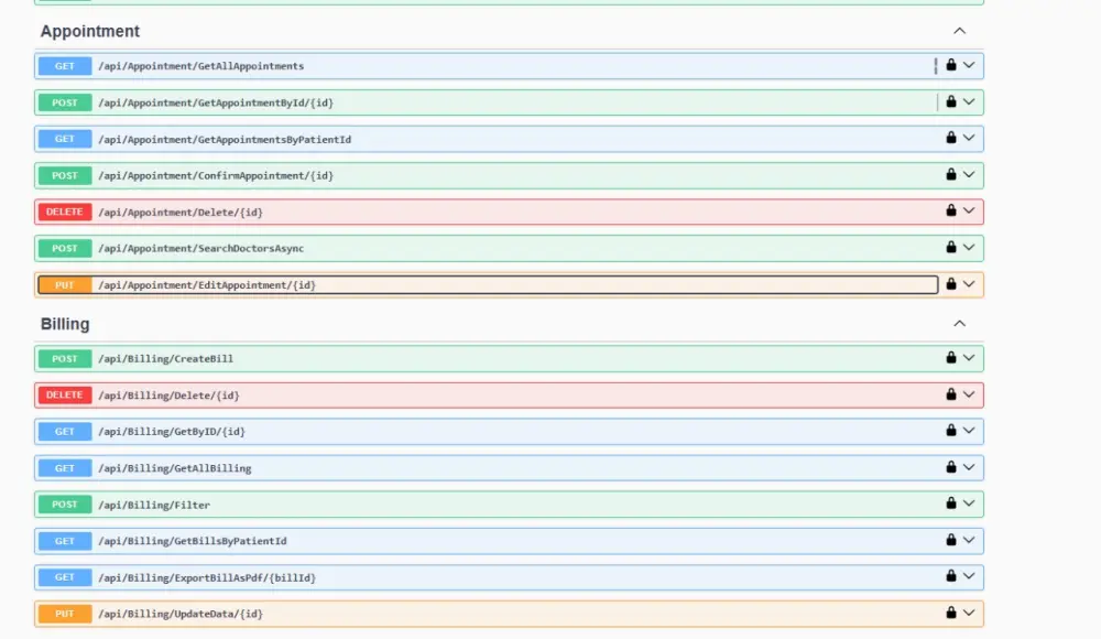 Hospital Management System built with ASP.NET Core Web API