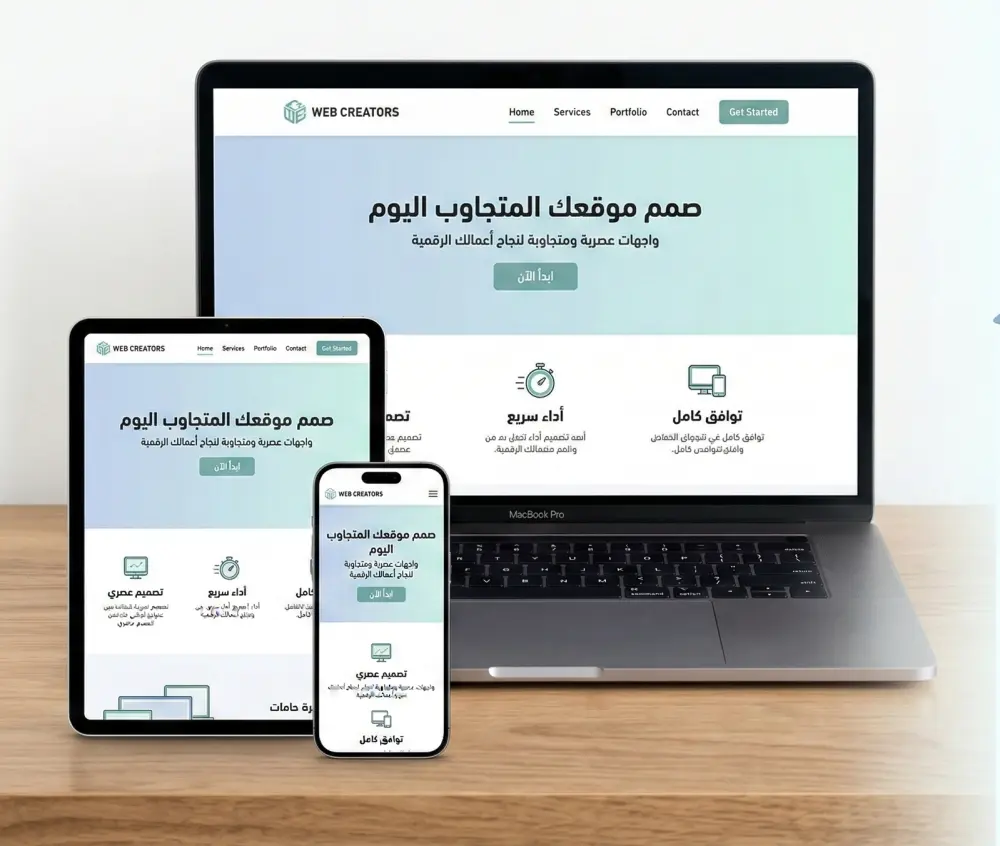 تصميم صفحة هبوط (Landing Page) عصرية ومتجاوبة