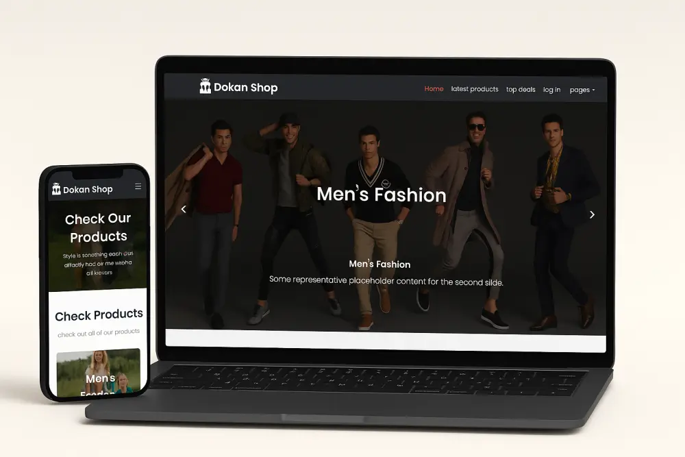 أقدّم خدمة تصميم وبرمجة متجر إلكتروني احترافي للموضة والإكسسوارات باستخدام HTML وCSS وJavaScript مع تصميم متجاوب بالكامل