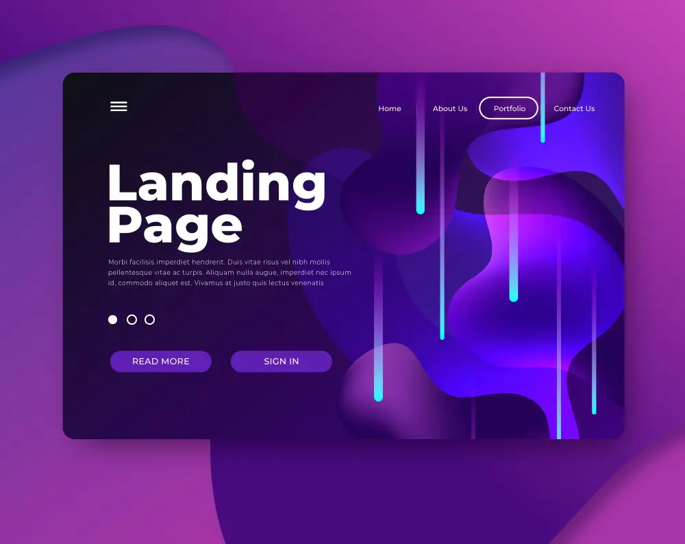 تصميم صفحة هبوط احترافية باستخدام html و css و javaScript